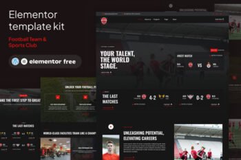 Ballademy - Football Team & Sports Club Elementor Template Kit