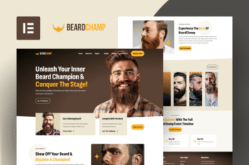 BeardChamp - Beard & Mustache Competition Elementor Template Kit