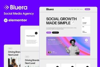 Bluera - Social Media Agency Elementor Template Kit