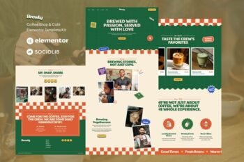 Brewly - Coffee Shop & Cafe Elementor Template Kit