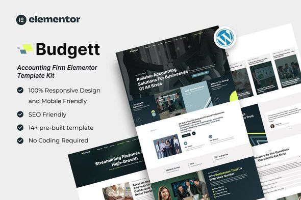Budgett - Accounting Firm Elementor Template Kit
