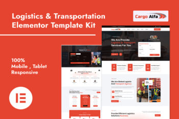 CargoAlfa - Logistics & Transportation Services Elementor Pro Template Kit