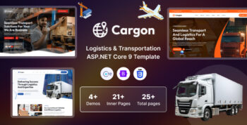 Cargon - Logistics, Cargo & Transportation ASP.NET Core 9 Template