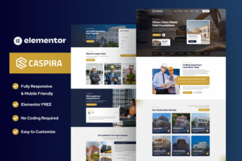 Caspira - Construction and Real Estate Elementor Template Kit