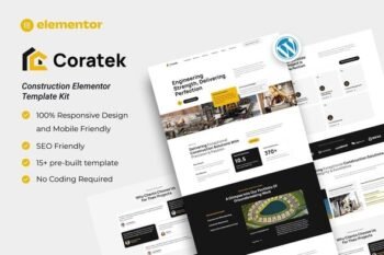Coratek - Construction Elementor Template Kit