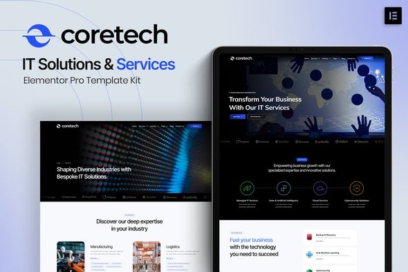 Coretech - IT Solutions & Services Elementor Pro Template Kit