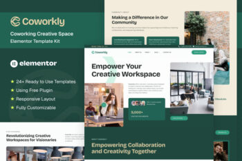 Coworkly - Coworking Creative Space Elementor Template Kit