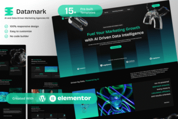 Datamark - AI and Data Driven Marketing Elementor Template Kit for Smart Campaigns