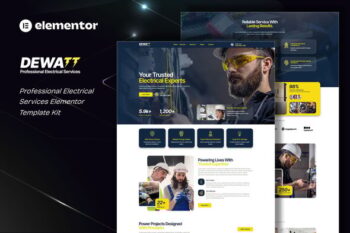 Dewatt - Professional Electrical Services Elementor Template Kit