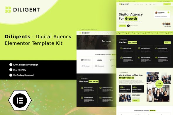 Diligent - Creative Agency & Portfolio Elementor Template Kit