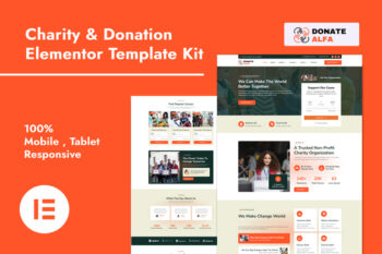 DonateAlfa - Charity & Donation Elementor Pro Template Kit