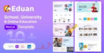 Eduan - School, University & Online Education Next.js Template
