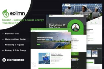 Eolimn - Ecology & Solar Energy Elementor Template Kit