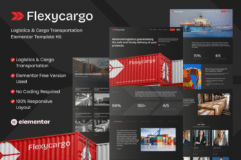 Flexycargo - Logistics & Cargo Transportation Elementor Template Kit