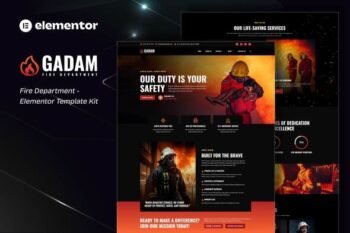 Gadam - Fire Department Elementor Template Kit