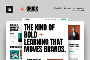 GridX - Digital Marketing Agency Elementor Template Kit