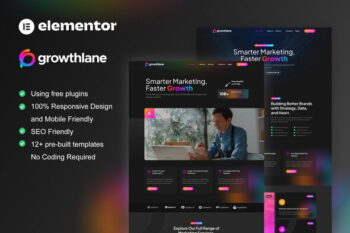 GrowthLane - Digital Marketing Agency Elementor Template Kit