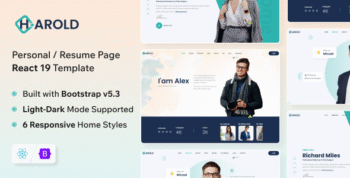 Harold - React 19 Personal Portfolio Template