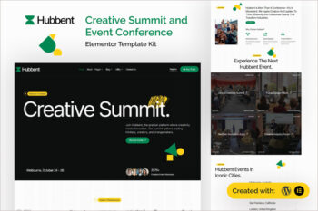 Hubbent  - Creative Summit & Event Conference Elementor Template Kit