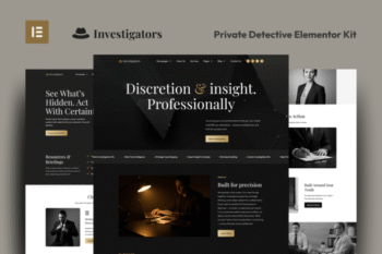 Investigators - Private Detective Elementor Pro Template Kit