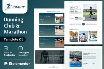Joggity - Marathon Race & Running Elementor Template Kit