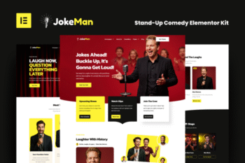 JokeMan - Stand-Up Comedy Elementor Pro Template Kit