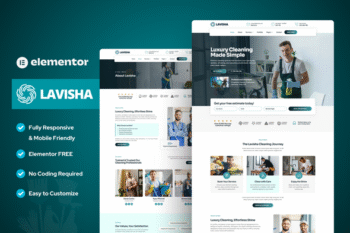 Lavisha – Cleaning Services WordPress Elementor Template Kit