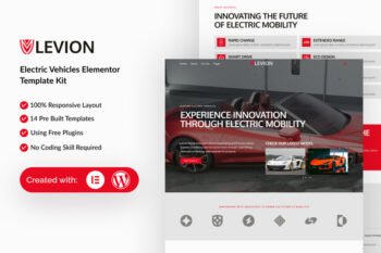 Levion - Electric Vehicle Elementor Template Kit