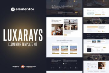 Luxarays - Private Jet Charters Elementor Pro Template Kit