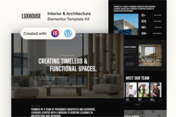 Luxhouse - Interior & Architecture Elementor Template Kit