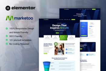 Marketoo - Digital Marketing Agency Elementor Pro Template Kit