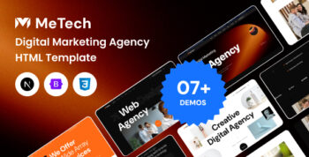 Metech - Digital Marketing Agency React NextJs Template