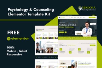 Mindora - Psychology & Counseling Elementor Template Kit