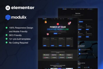 Modulix - Digital Product Store Elementor Pro Template Kit