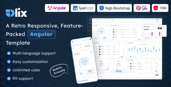 Olix – Angular 20 Admin Dashboard Template - Thememarts