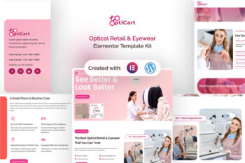 OptiCart - Optical Retail & Eyewear Elementor Pro Template Kit