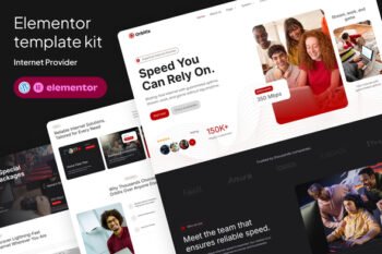 Orbitix - Broadband & Internet Provider Elementor Template Kit
