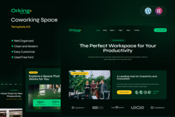 Orking - Coworking Space Elementor Template Kit