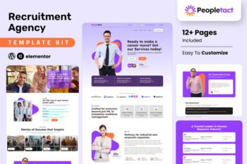 Peopletact - Recruitment Agency Elementor Template Kit