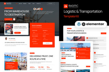 Ragitic - Logistic & Transportation Elementor Template Kit