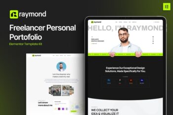 Raymond - Freelancer Personal Portofolio Elementor Template Kit