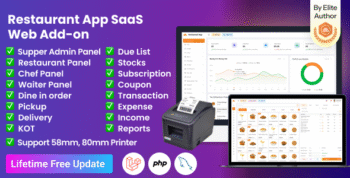 Restaurant App SaaS  Web Add-on