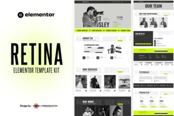Retina - Photography & Videography Agency Elementor Pro Template Kit