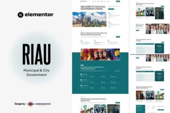 Riau - Municipal & City Government Elementor Pro Template Kit