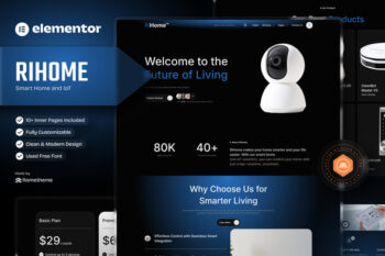 Rihome - Smart Home and IoT Elementor Template Kit