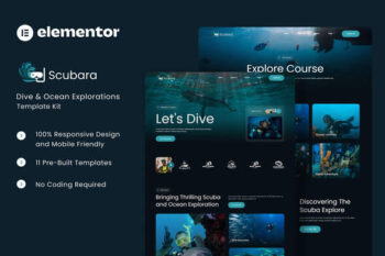 Scubara - Dive & Ocean Explorations Elementor Template Kit