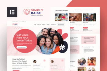 SimplyRise - Charity & Donation Elementor Template Kit