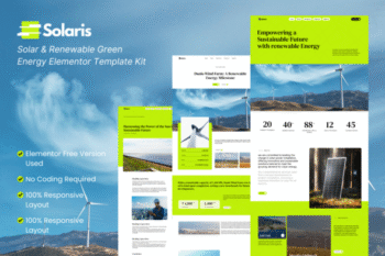 Solaris - Solar & Renewable Energy Elementor Template Kit