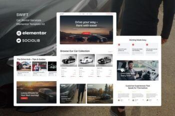 Swift - Car Rental Service Elementor Template Kit