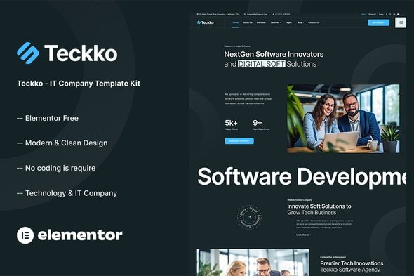 Teckko - IT Company Elementor Template Kit